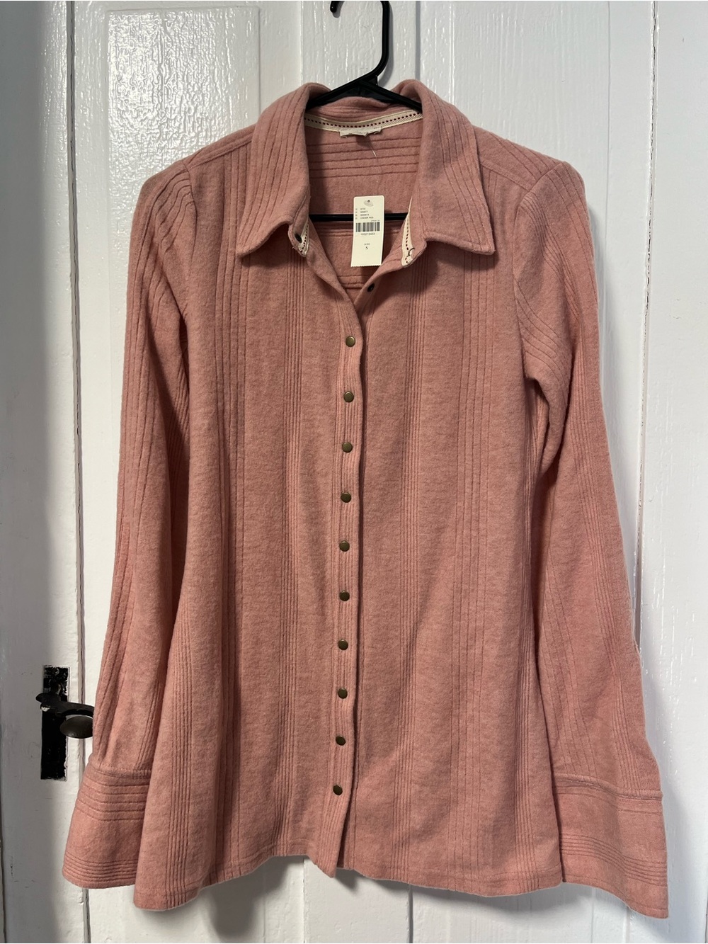NWT Anthropologie Pilcro Brushed Button Down snap Front Cardigan Sweater size S - Picture 3 of 8